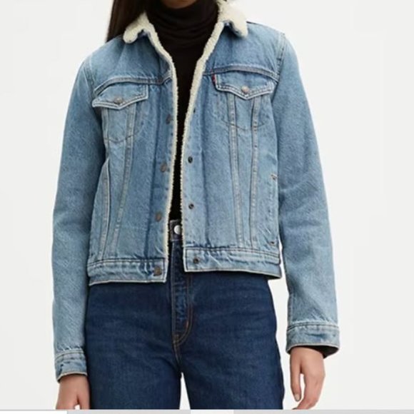 Levi's Original Sherpa Trucker Jacket - worn once! Mint condition - Picture 1 of 7